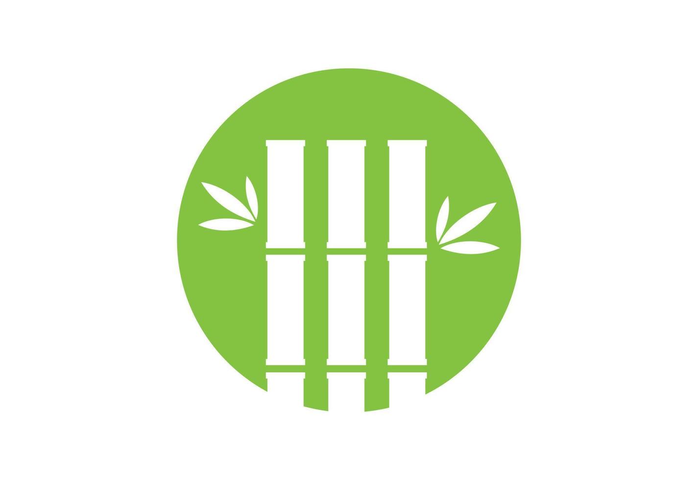 Green Bamboo garden logo design, Vector design template