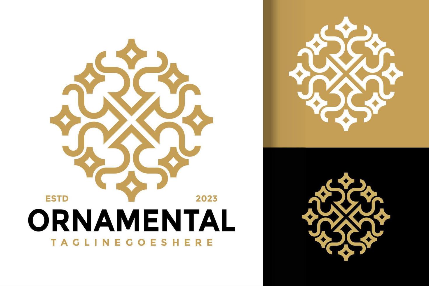 lujo estrella ornamental logo logos diseño elemento valores vector ilustración modelo