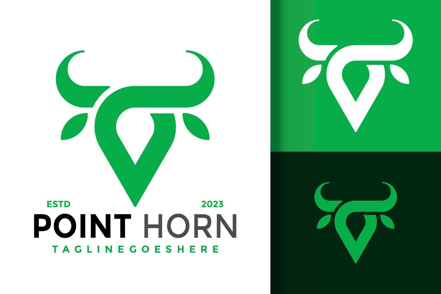 Mark Point Horn Logo Logos Design Element Stock Vector Illustration Template