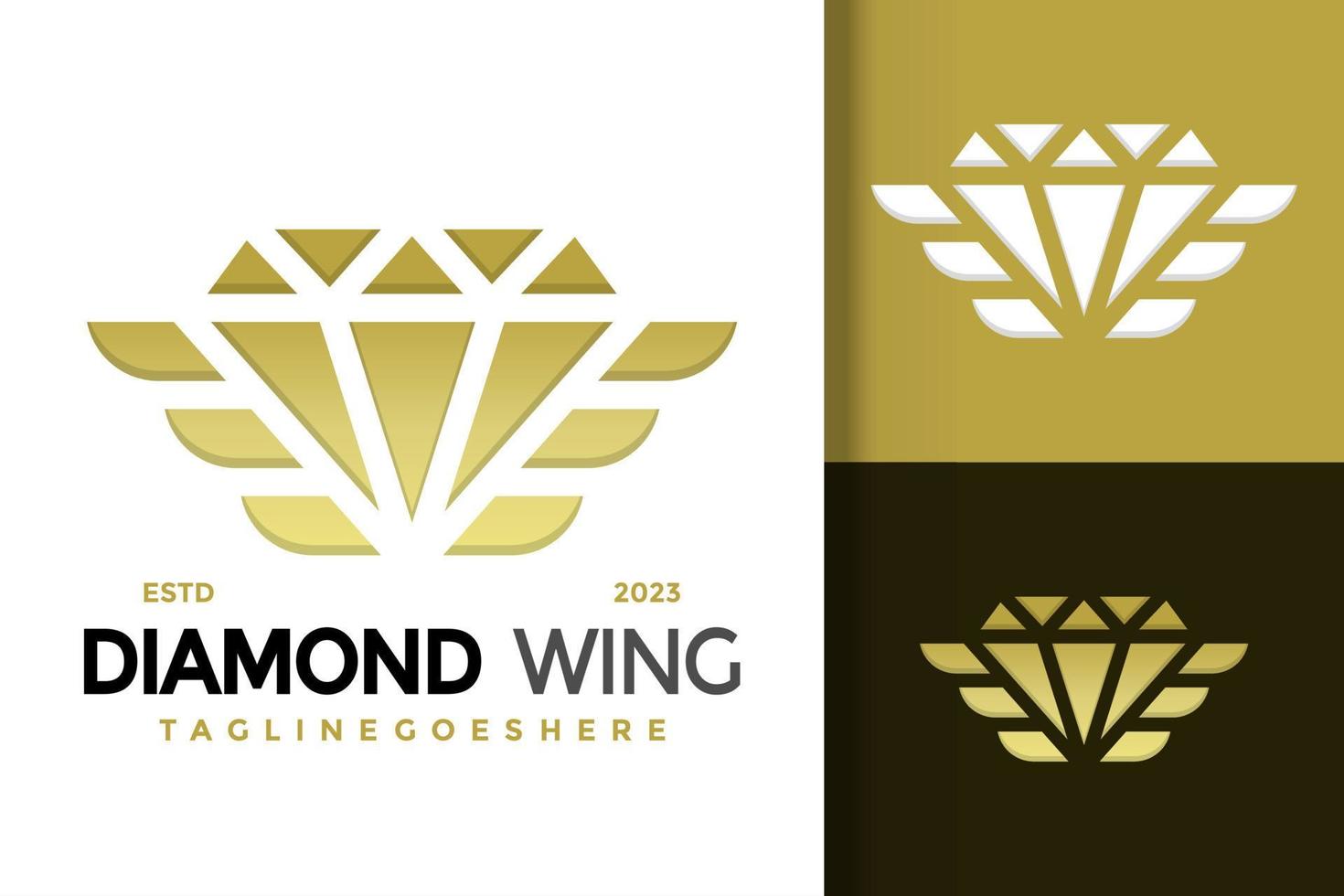 Diamond Wing Logo Logos Design Element Stock Vector Illustration Template