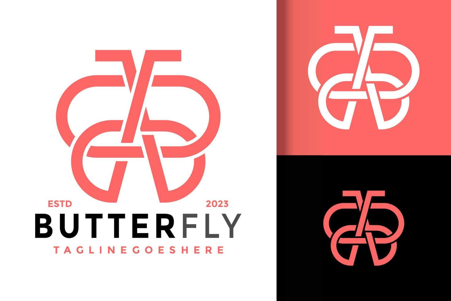 Letter A Butterfly Line Logo Logos Design Element Stock Vector Illustration Template