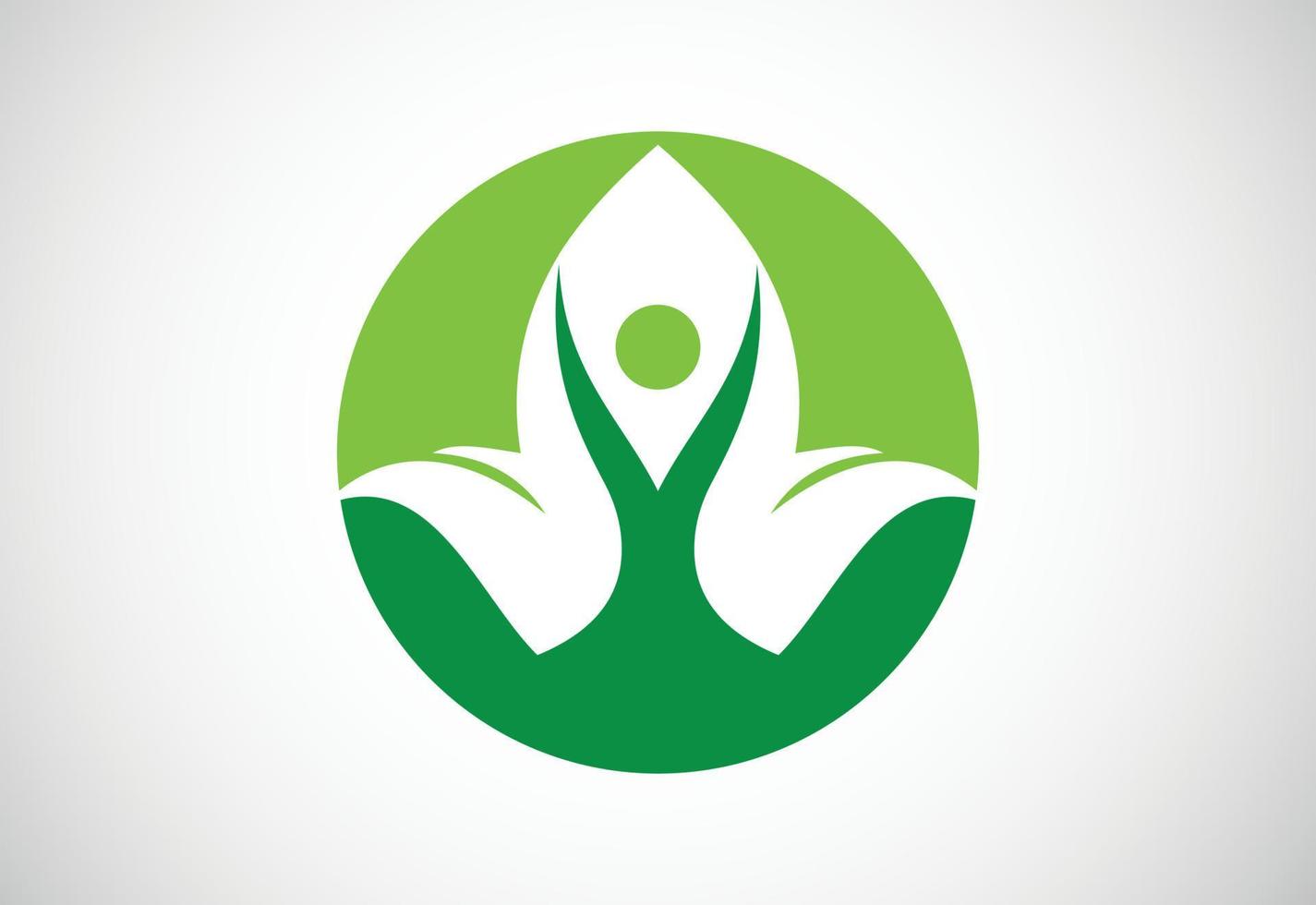 Modern Medical and health care center Ayurvedic logo design, Vector illustration