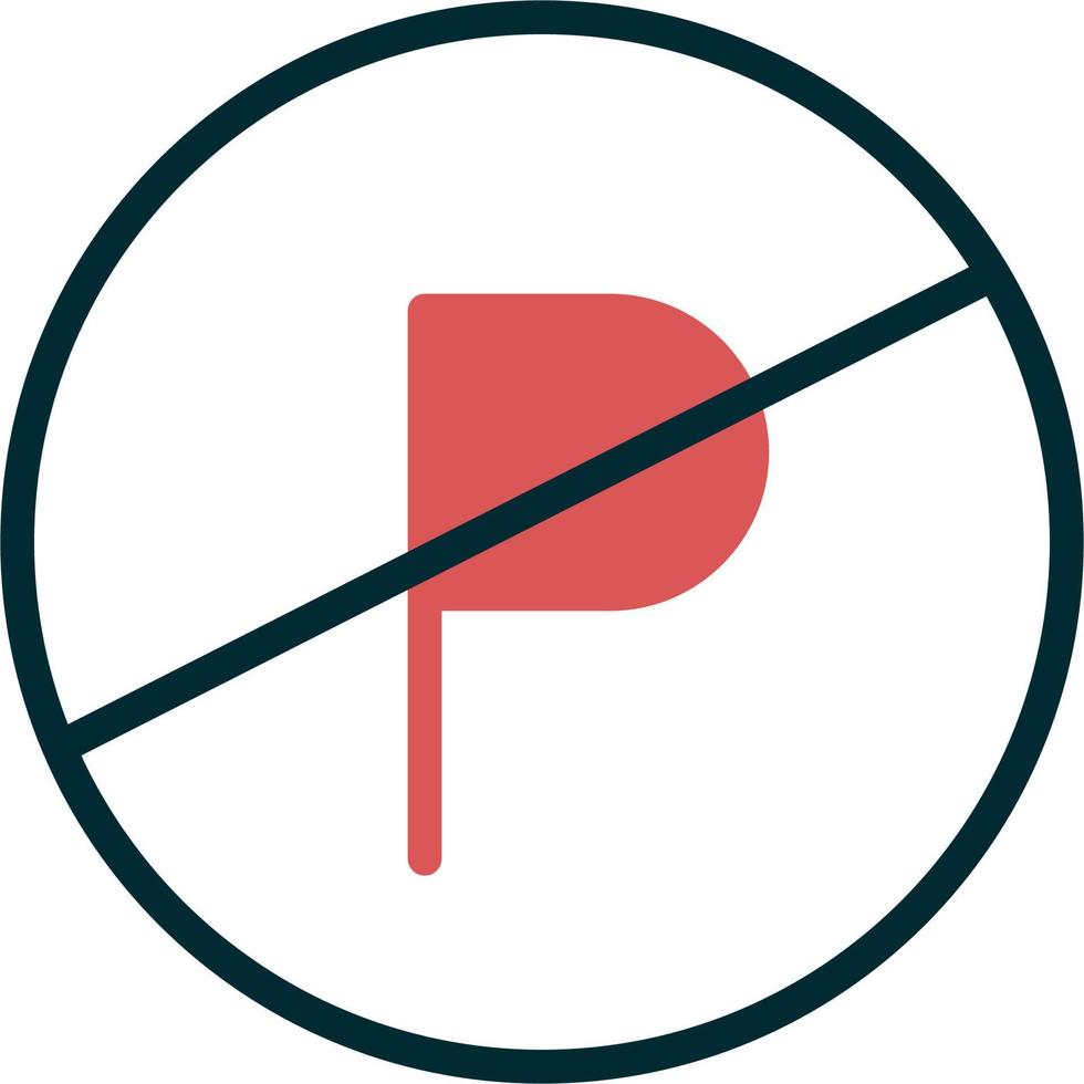 Parking Forbidden Vector Icon