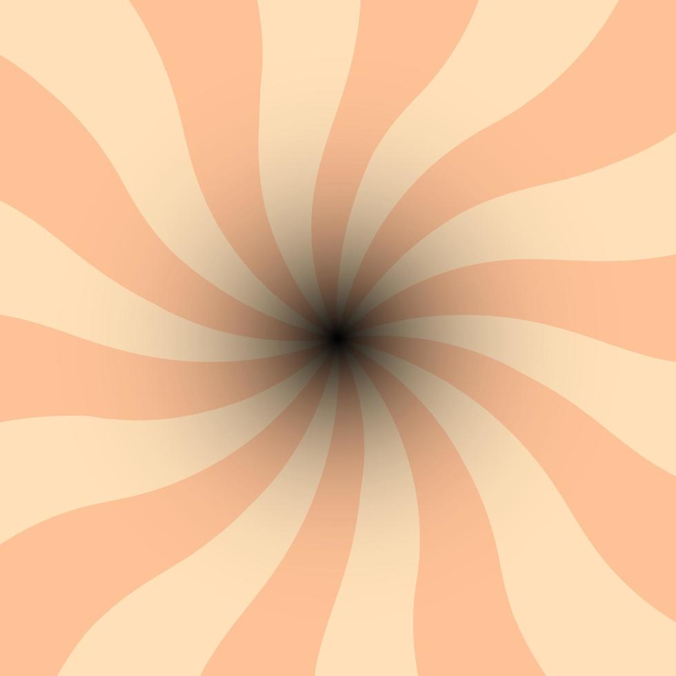 Swirling pattern beige background.  Converging psychadelic scalable stripes. Vector illustration