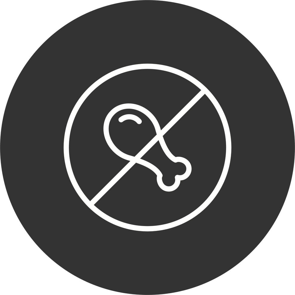 No Chicken Vector Icon