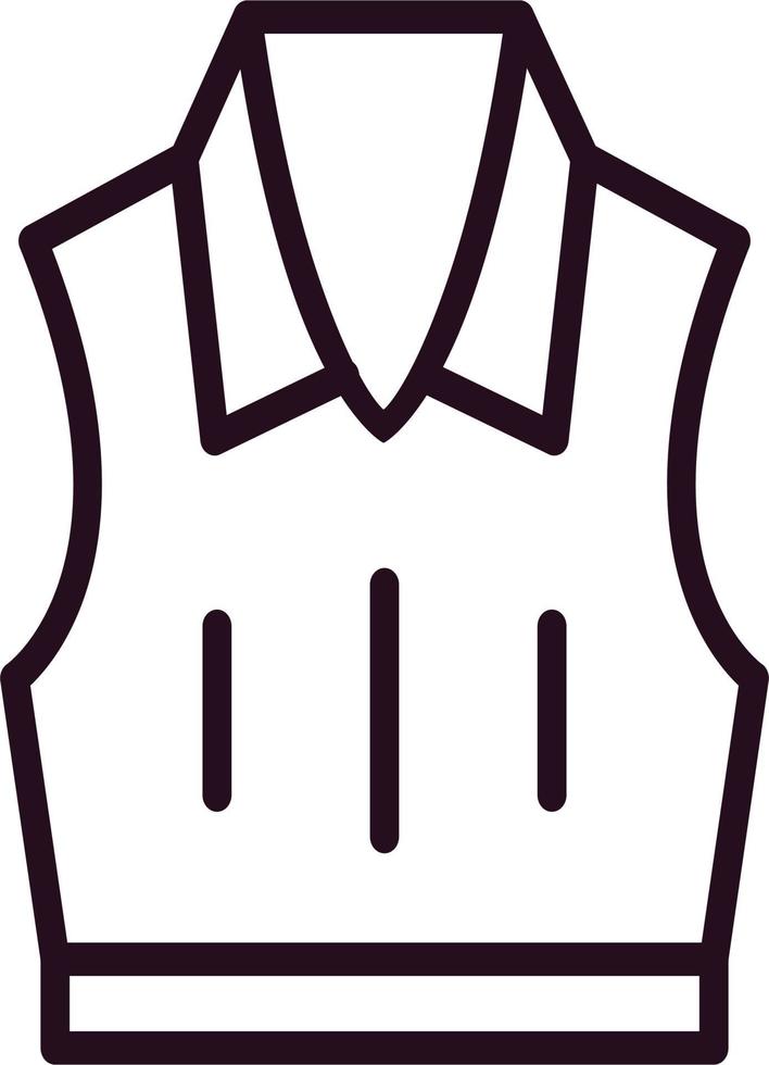 Sleeveless Jacket Vector Icon