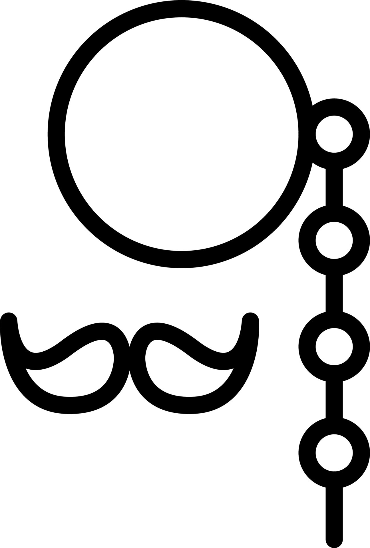 Monocle with stick vector icon Stock Vector