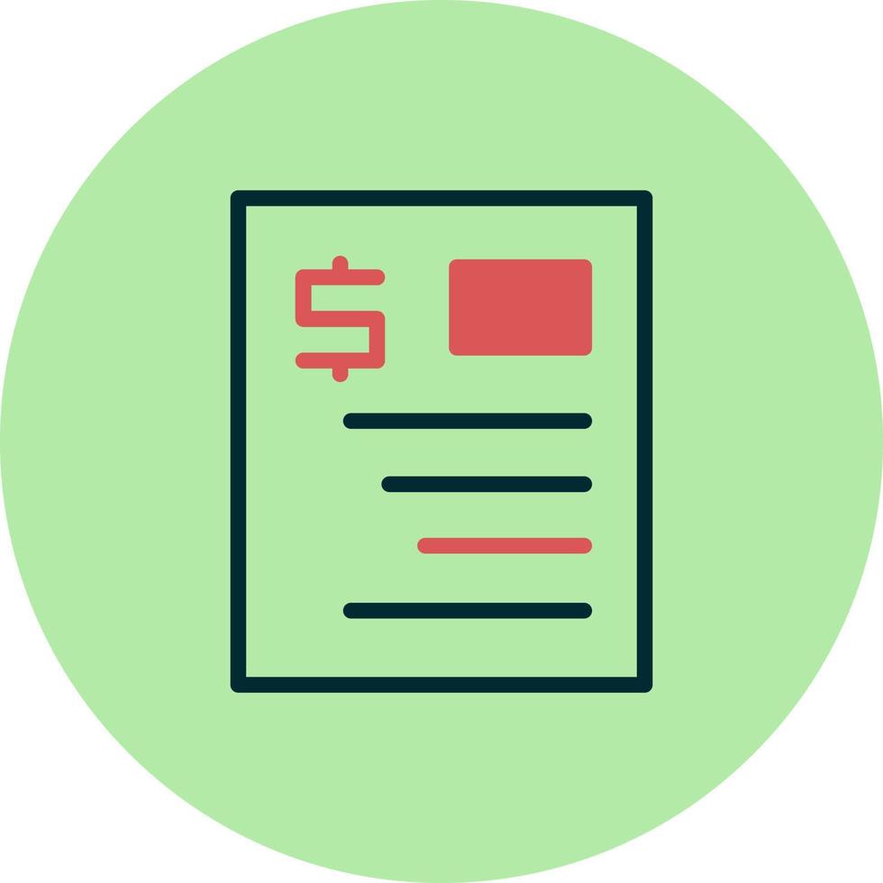 Bank Invoice Vector Icon