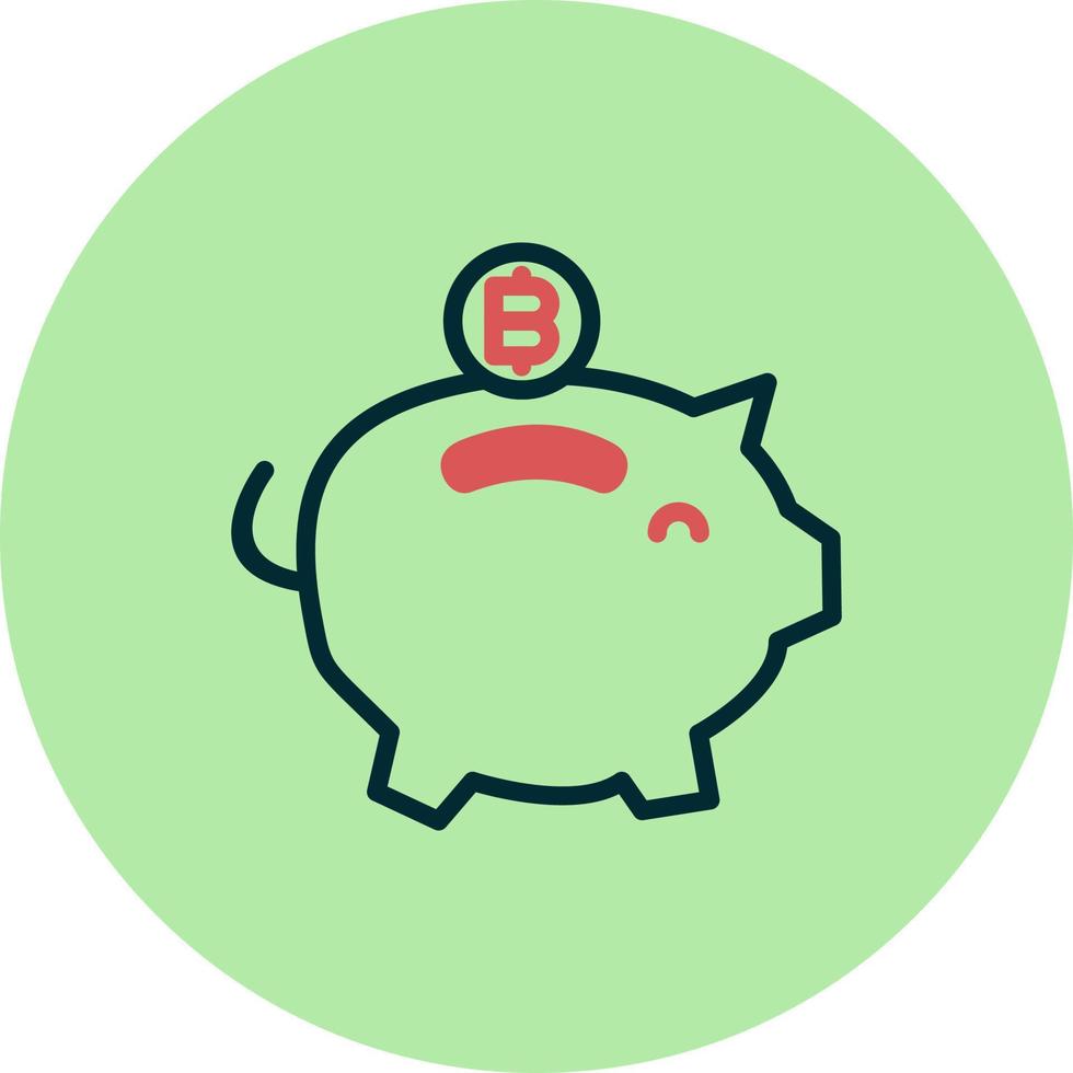 Bitcoin Piggy Bank Vector Icon