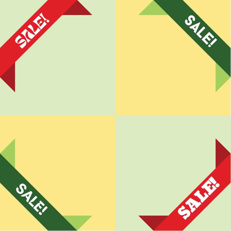 Corner sale banner vector