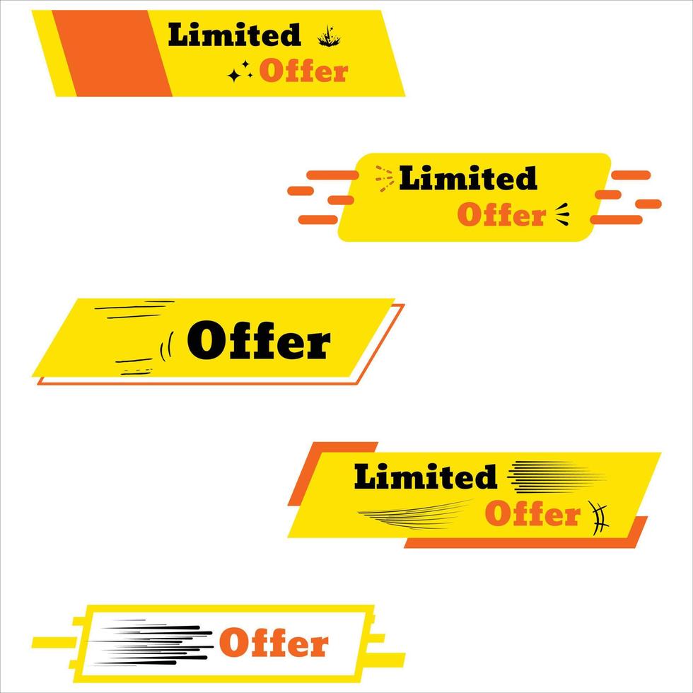 Limited offer banner vector