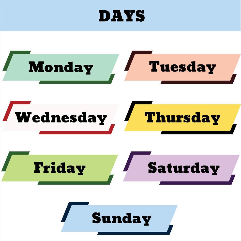 Days in a week vector