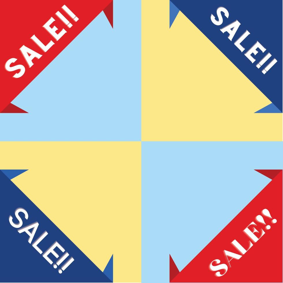 Corner sale banner vector