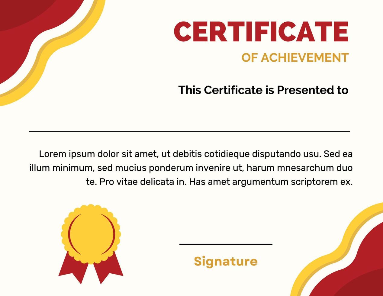 Certificate of Achievement vector