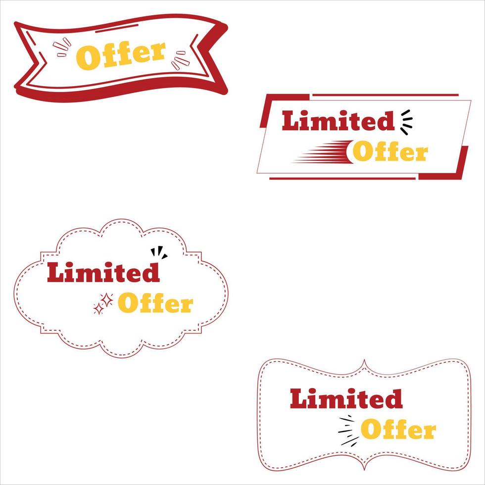 Limited offer banner vector