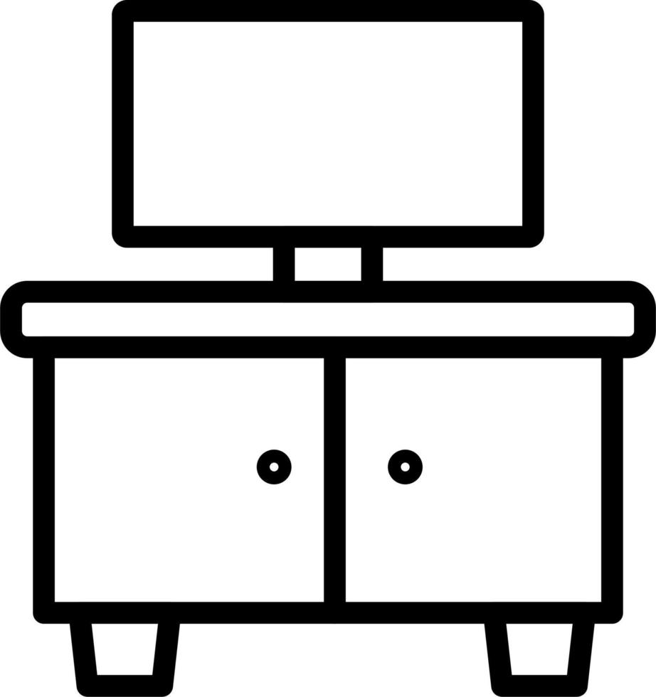 Tv Stand Vector Icon