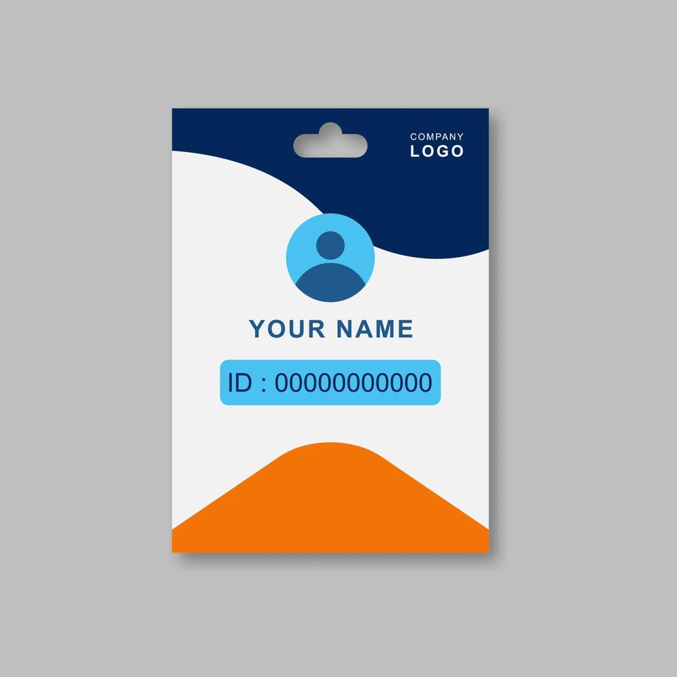 Employee ID card template design. Vector illustration. EPS 10.