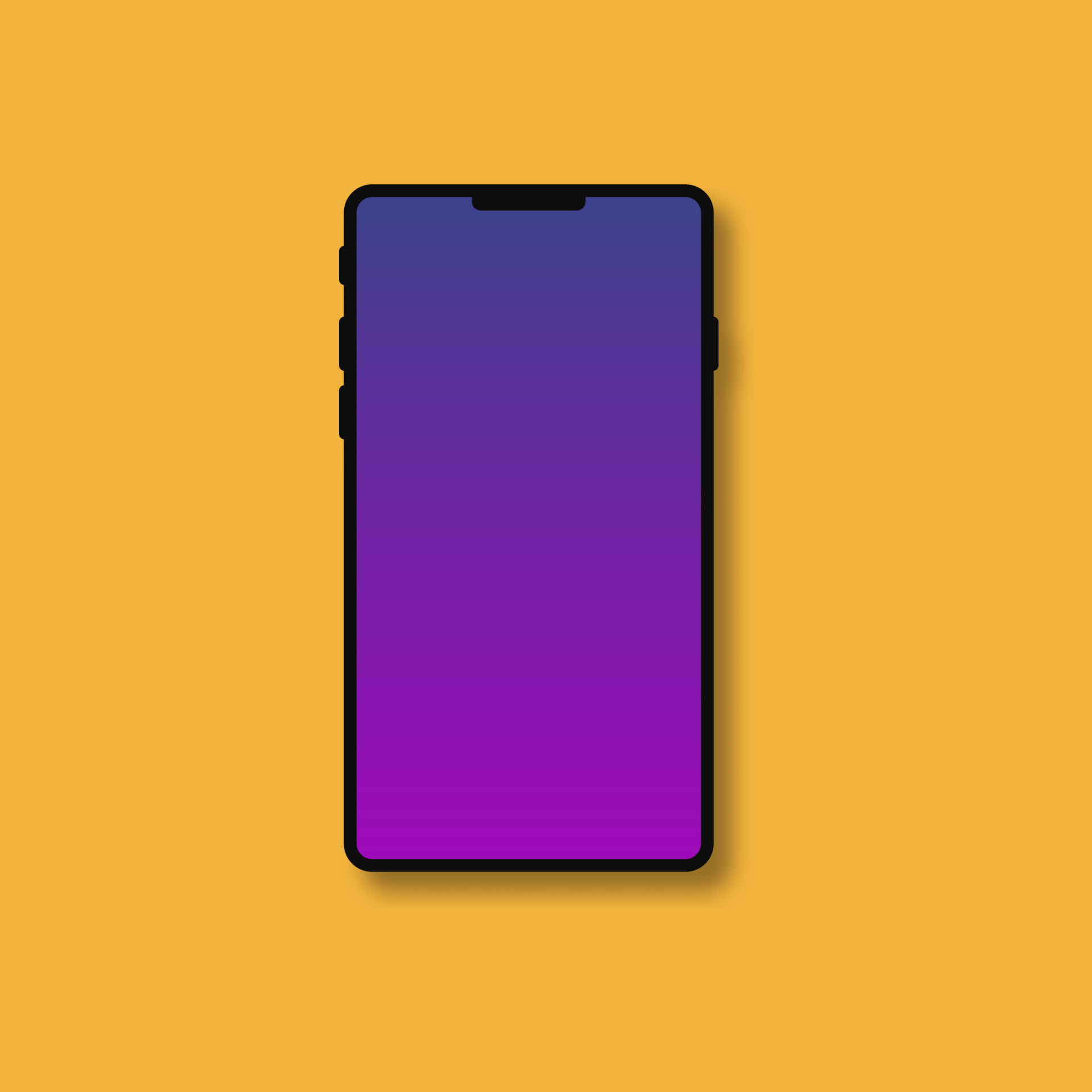 Smartphone mockup with gradient screen color for app display
