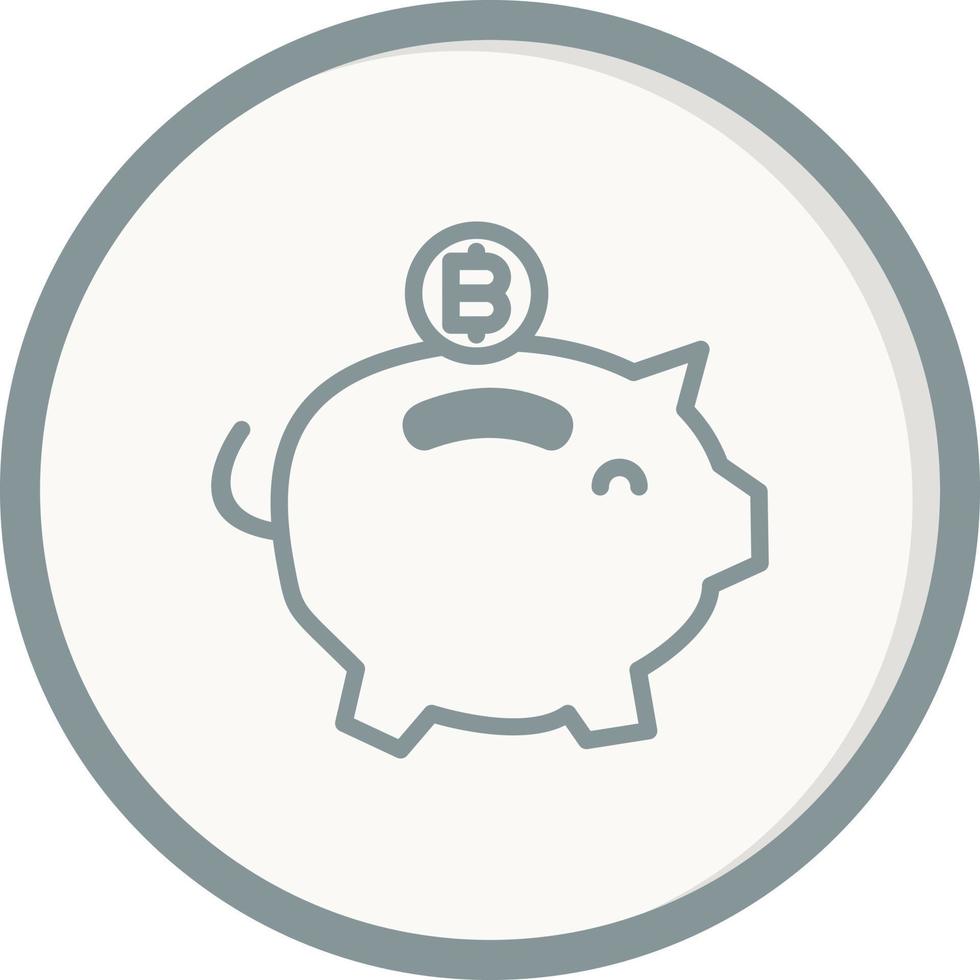 Bitcoin Piggy Bank Vector Icon