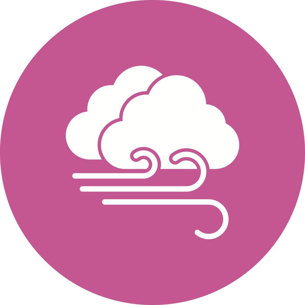 Cloudy Windy Vector Icon