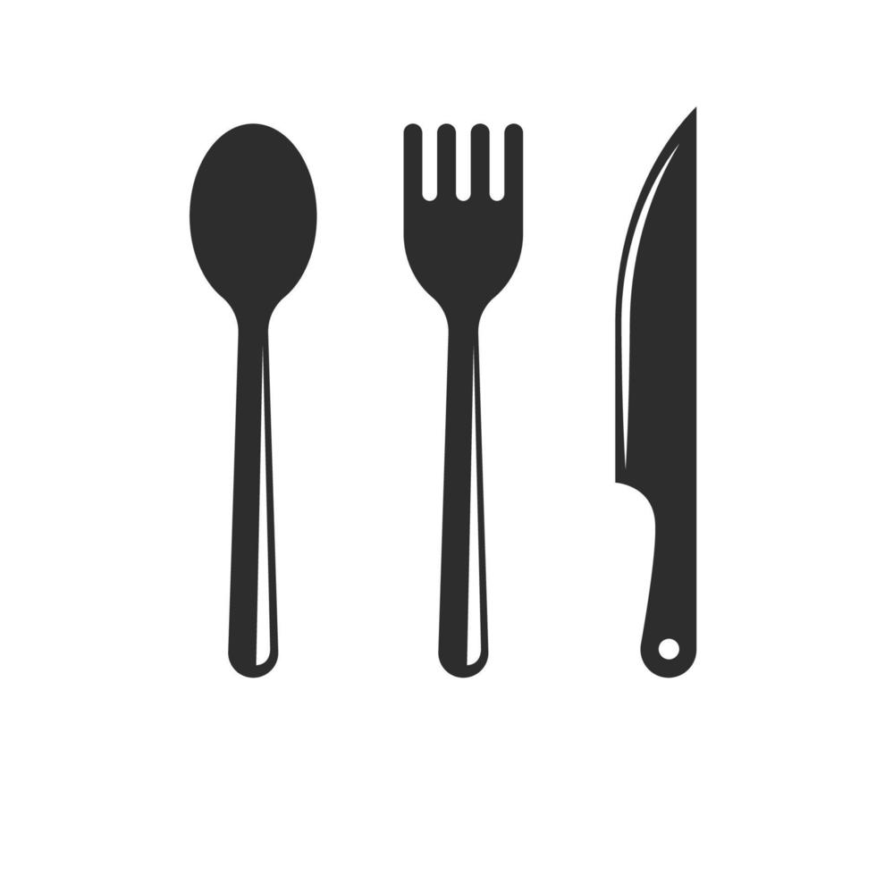 fork spoon icon vector element design template