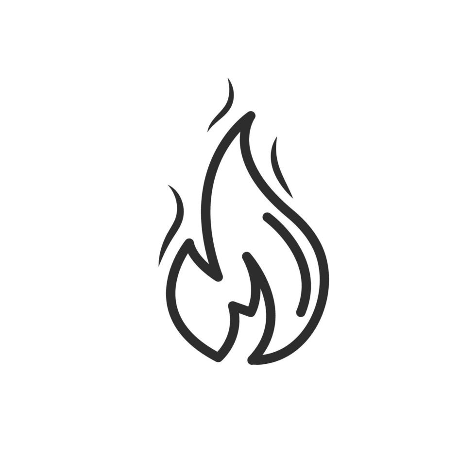 fire line icon vector concept design template