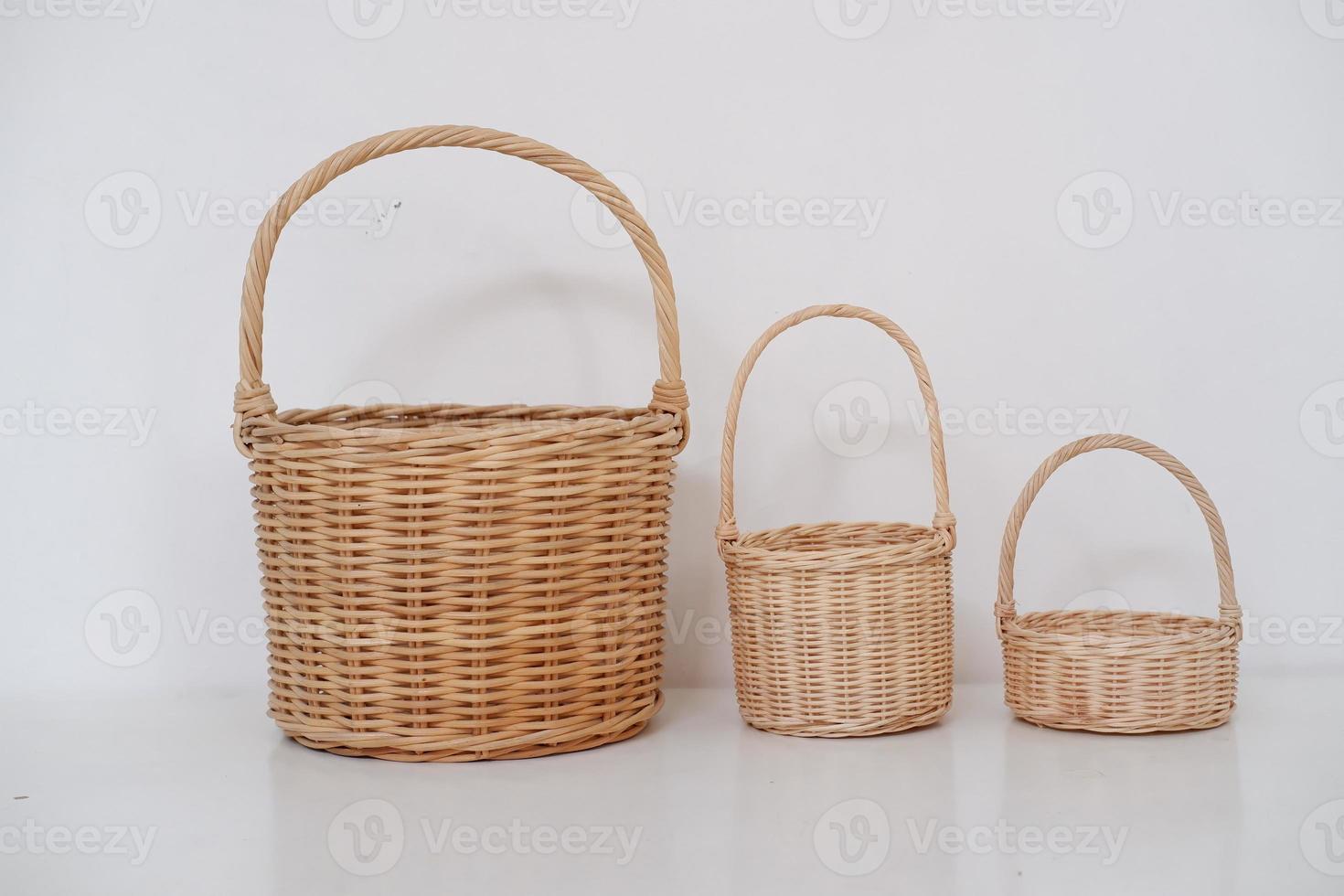 beautiful wicker basket as a background photo