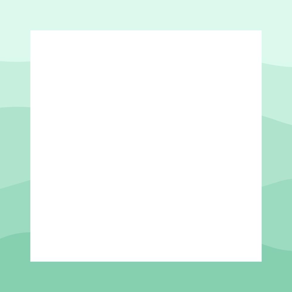 Square abstract gradient waves border. Monotone water frame vector design template. Backgrounds with copy space for text for banners, greeting cards, posters