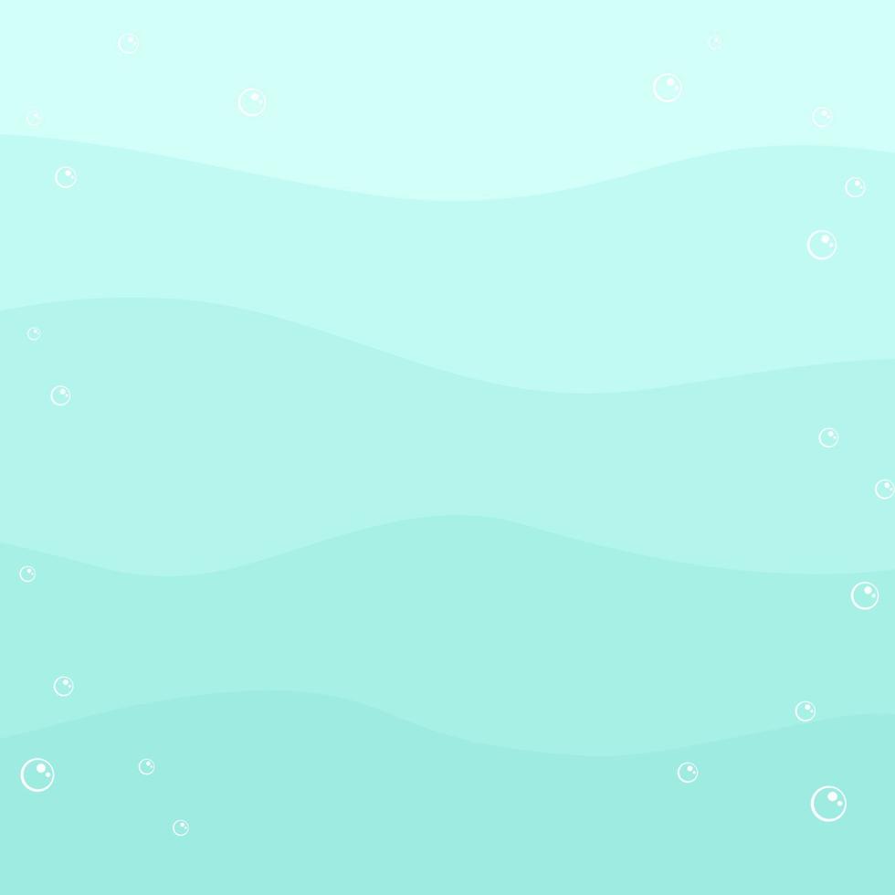 Underwater scene backdrop wallpaper. Seascape with bubbles vector design template. Backgrounds with copy space for text for banners, social media stories