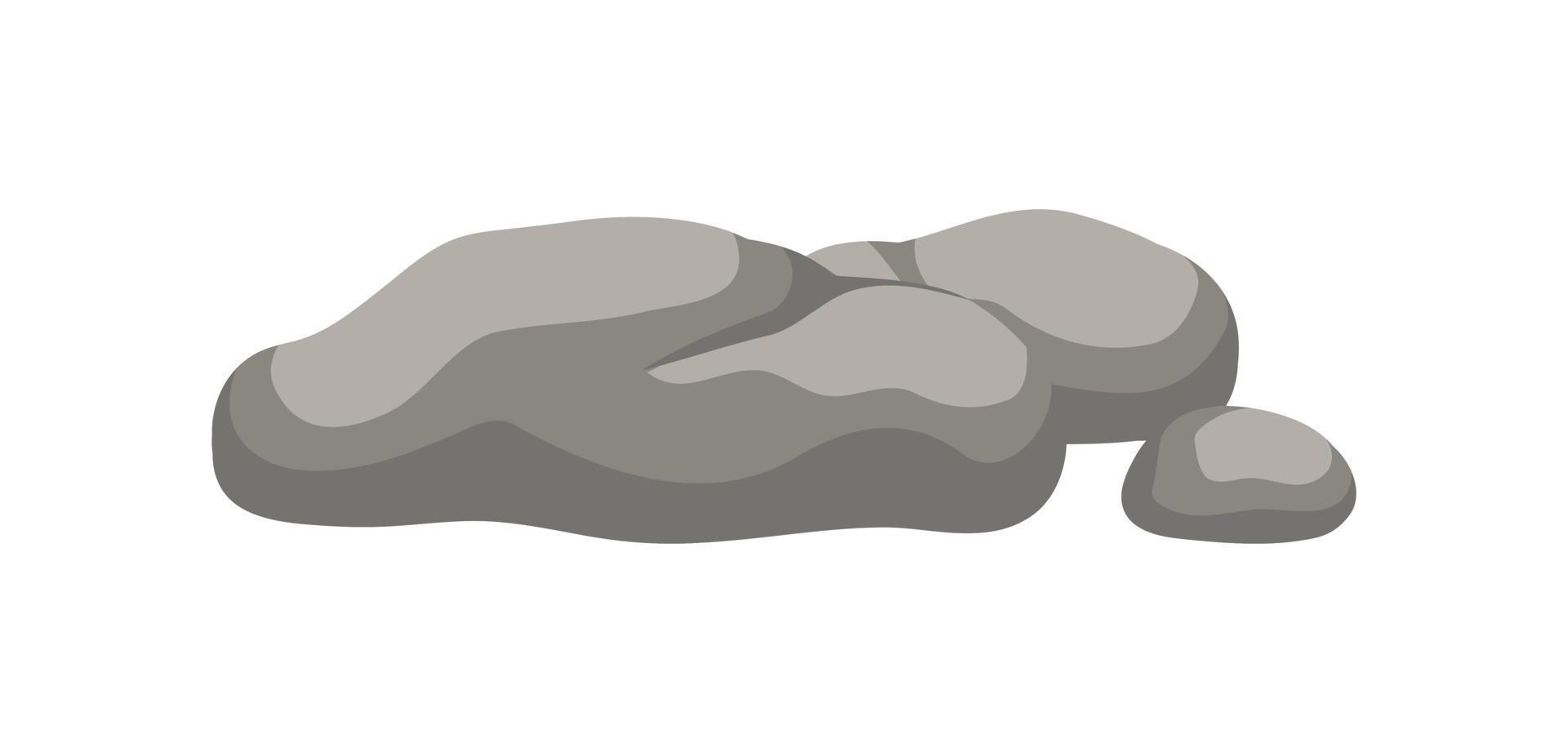 Rock stone boulder formation cartoon vector illustration.