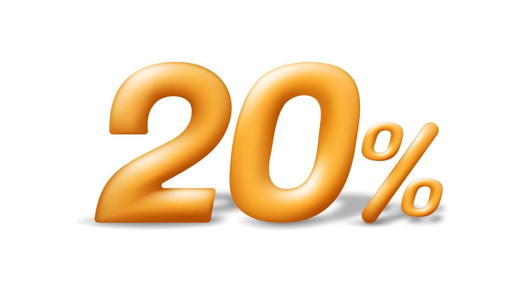 Special sale 20 percent off. vector