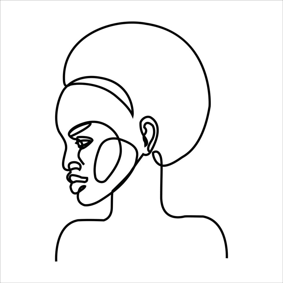 Abstract black woman profile 19816252 Vector Art at Vecteezy
