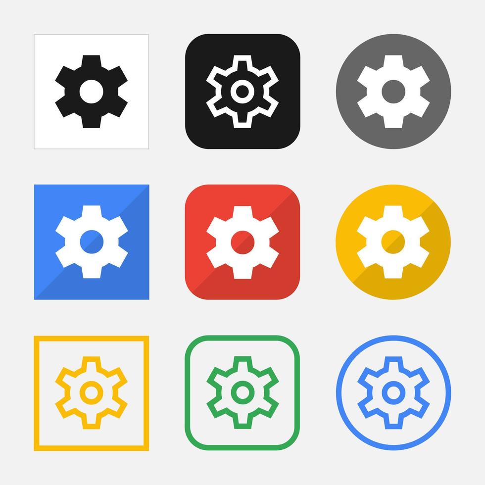 Set of settings icons for your web site or mobile app vector