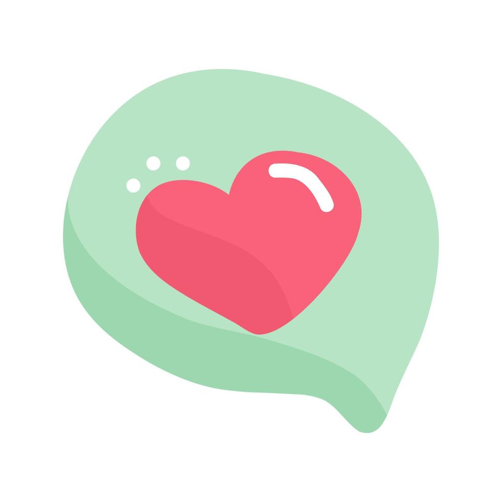 Vector image of thought cloud for valentine's day