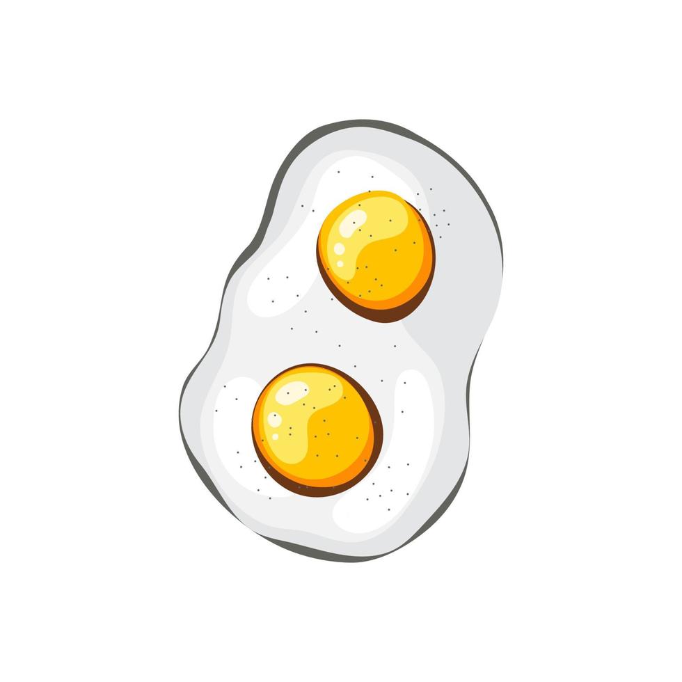 vector soltero clipart revuelto huevos.