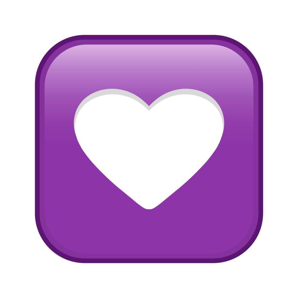 corazón icono grande Talla de emoji romance icono vector