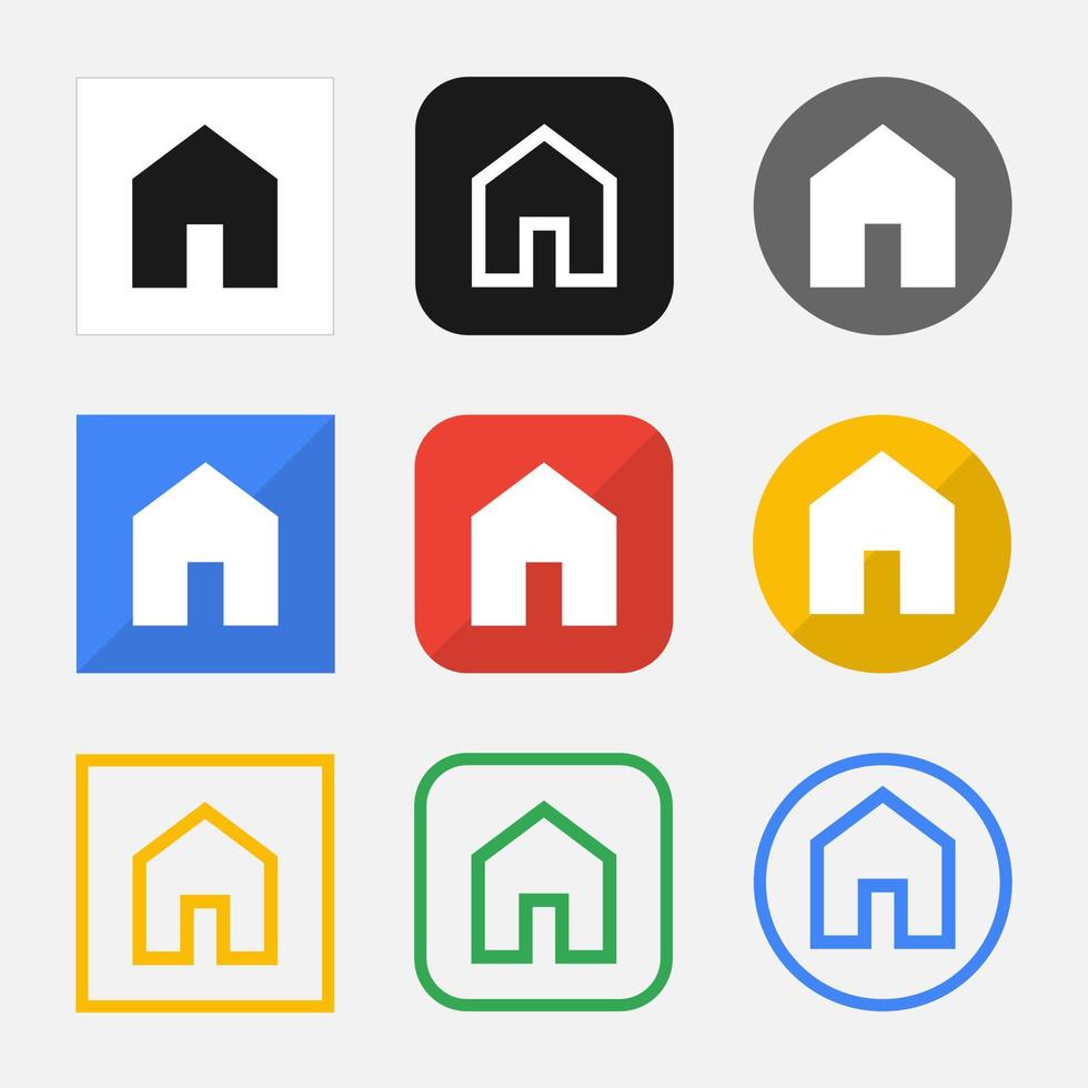 Set of home icons for your web site or mobile app vector