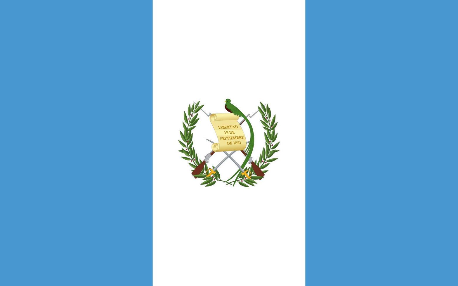 Ilustración simple de la bandera de Guatemala para el día de la independencia o las elecciones vector