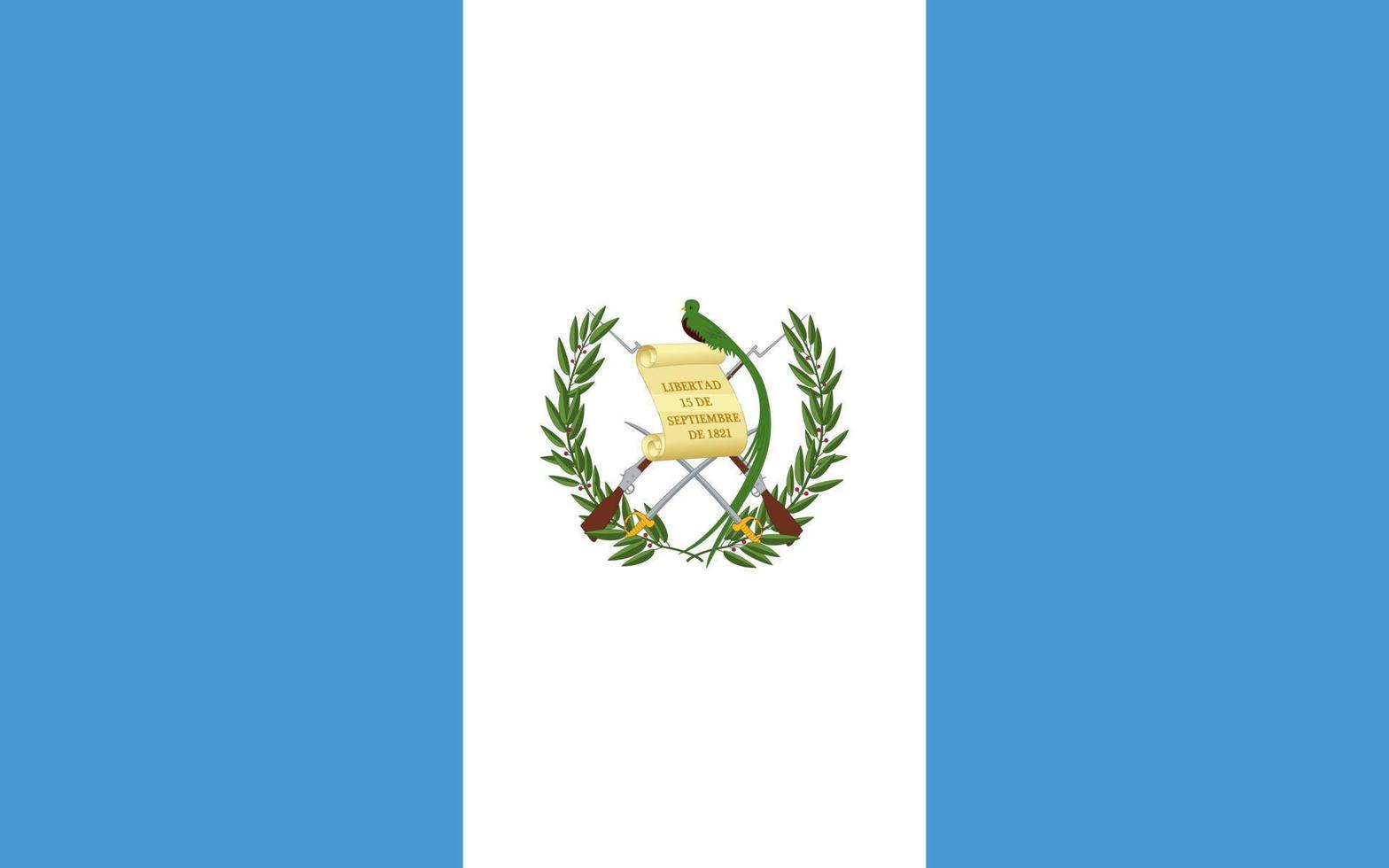 Guatemala flag simple illustration for independence day or election vector