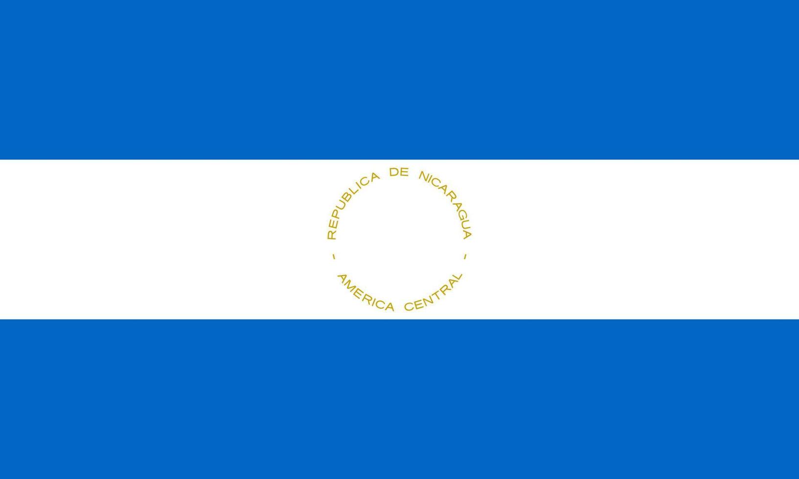 Nicaragua flag simple illustration for independence day or election vector