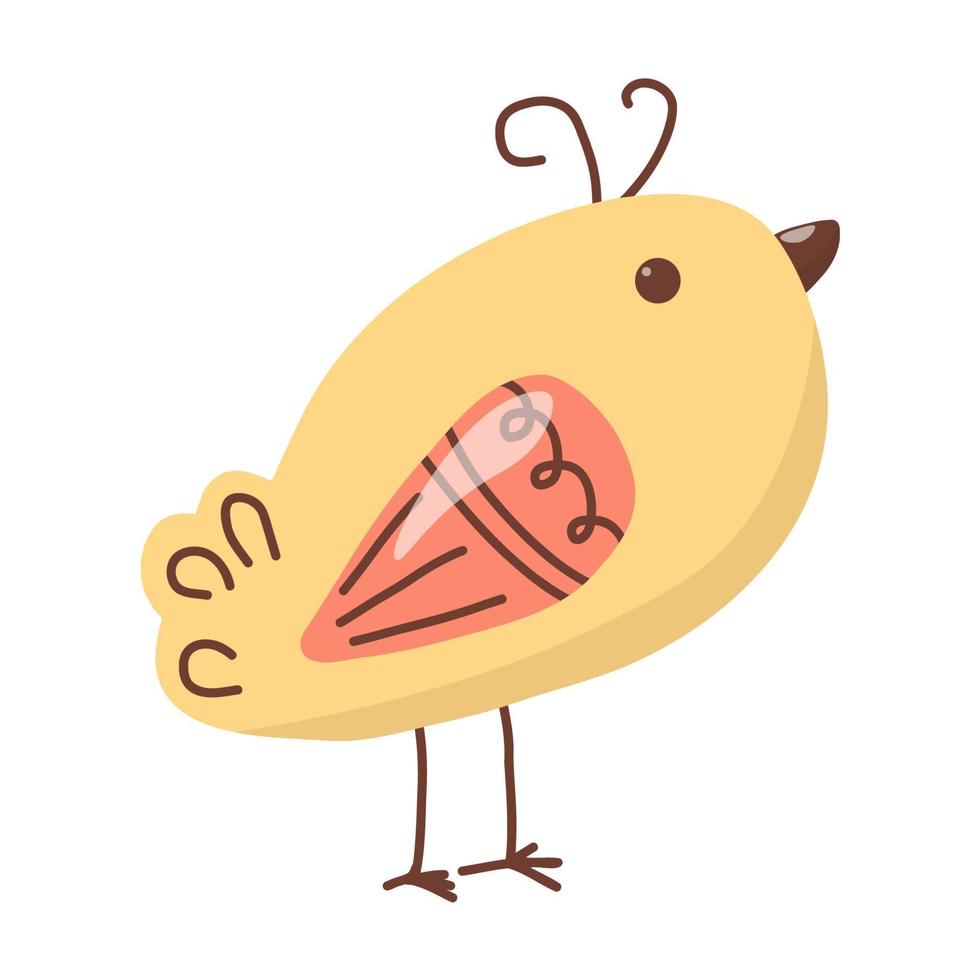 Vector clipart of chick. In hand drawn style. Image for easter.