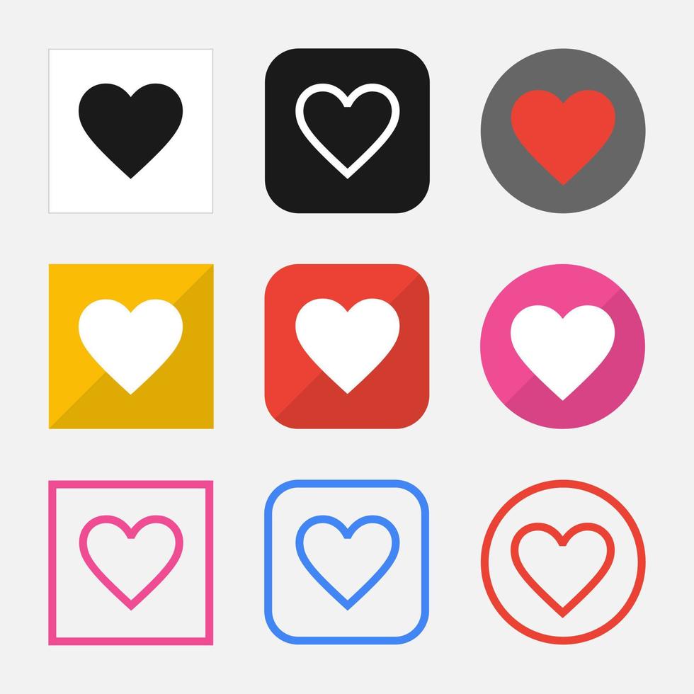Set of Favorite icons for your web site or mobile app vector