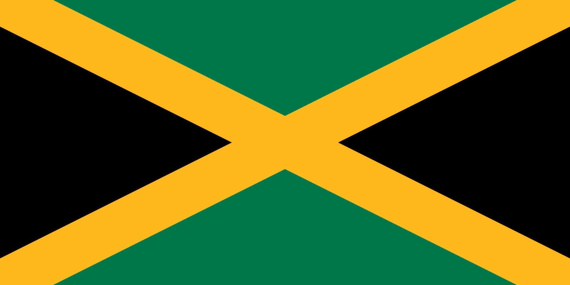 ilustración simple de la bandera de jamaica para el día de la independencia o las elecciones vector