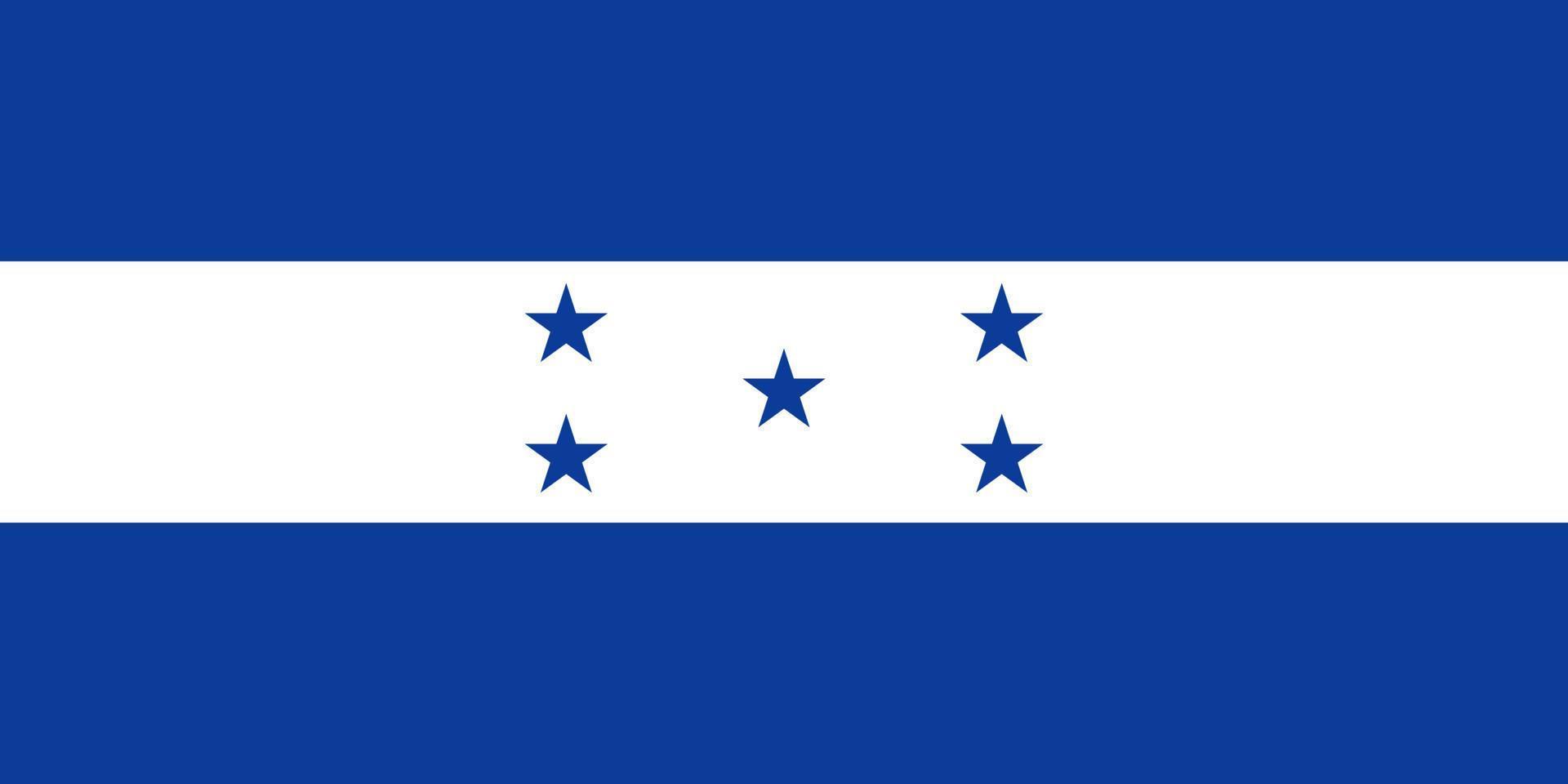 Honduras flag simple illustration for independence day or election vector