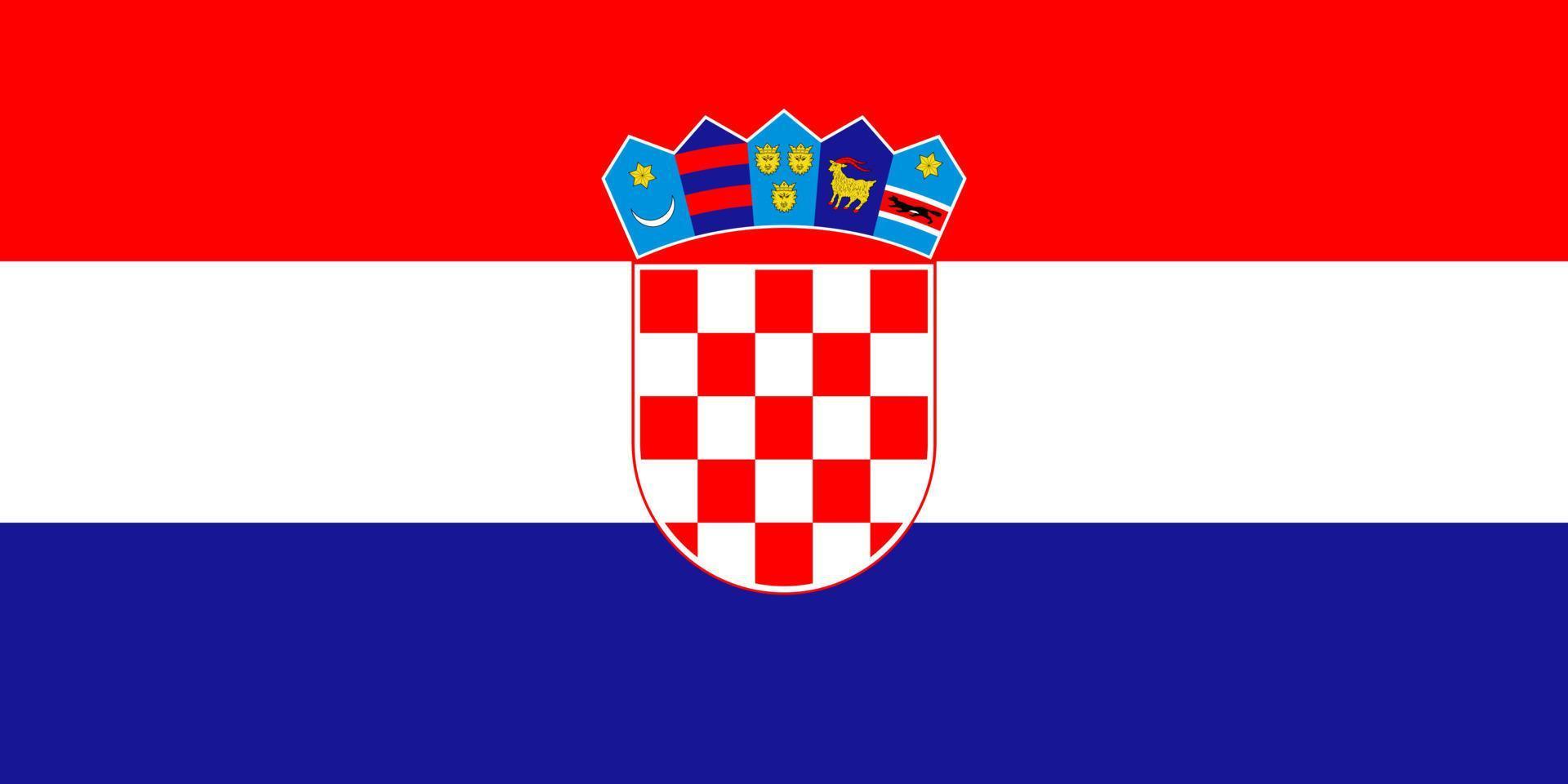 Croatia flag simple illustration for independence day or election vector