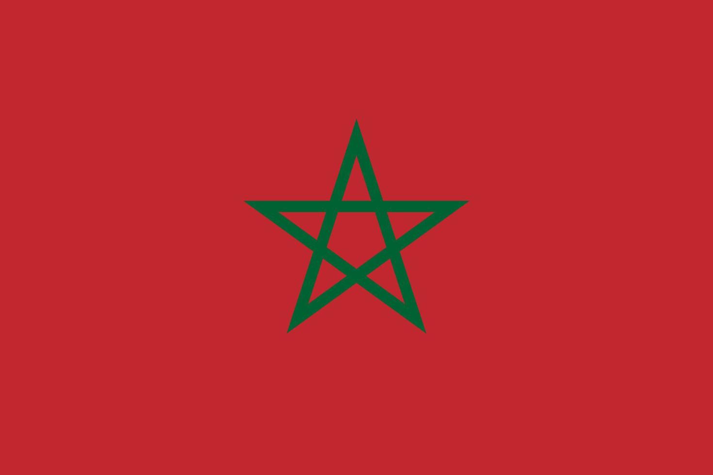 Morocco flag simple illustration for independence day or election vector