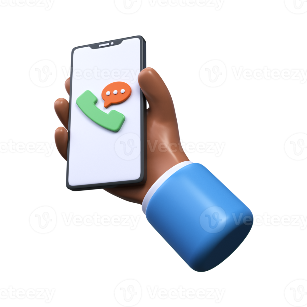 smartphone communication 3d png