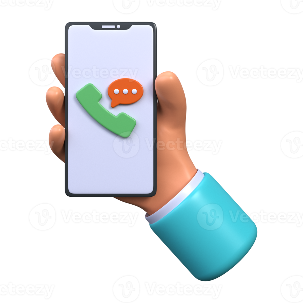 Talk icon. 3d phone png