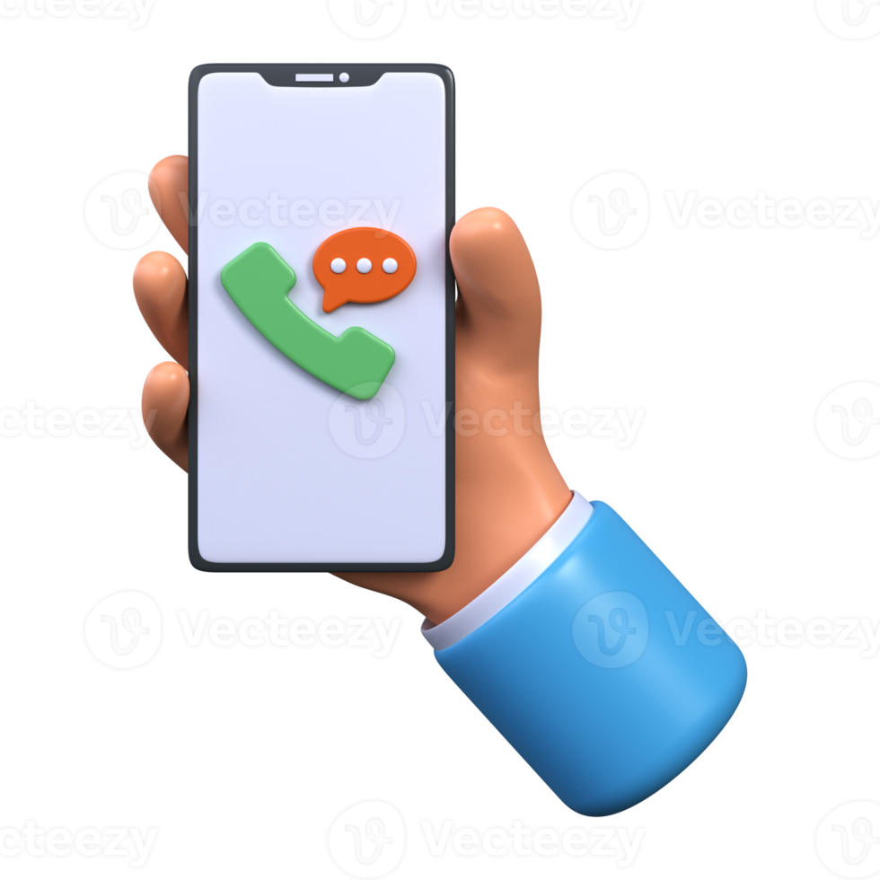 teléfono llamada 3d icono png