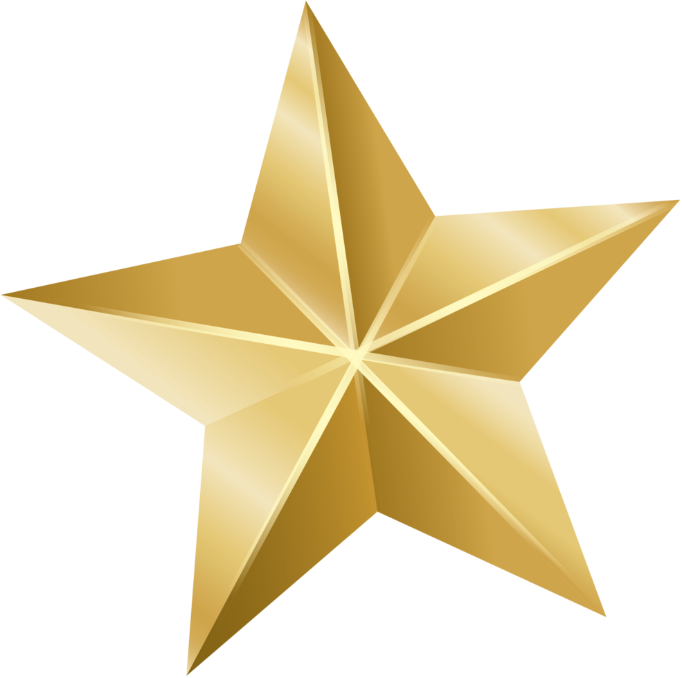 ouro Estrela gráfico elemento png